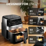 Russell Taylors 3D Visible Window Digital Air Fryer Extra Large (6.5L) Z7 Penggoreng Udara - Image 2